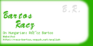 bartos racz business card